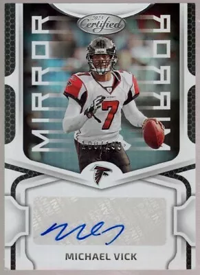 Michael Vick /199 Falcons Auto Silver Mirror Prizms #19 Sp 2023 Panini Certified • $6.50