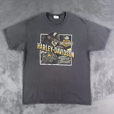 Harley Davidson Mens T Shirt Large L Gray Skeleton Motorcycle Biker • $11.20