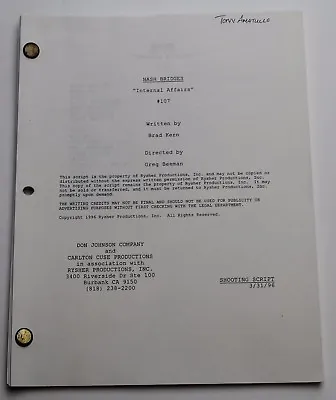 NASH BRIDGES / Brad Kern 1996 Original TV Series Script Season 2 Episode 1 • £96.42