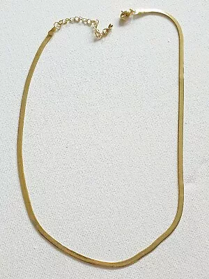 £7.99 • Buy 18k Gold Plated Flat Gold Snake Chain Necklace Other Bloggers Stories 