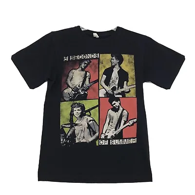 5 Seconds Of Summer Shirt Womens Size S Small Black Short Sleeve 5SOSINDAUSA • $20.22