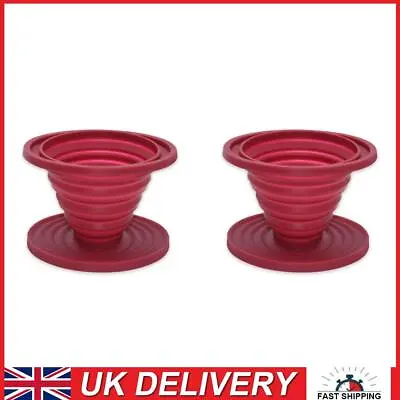 Collapsible Silicone Coffee Dripper Filter Reusable Foldable Cone Drip Cup • £9.59