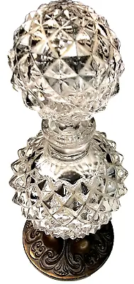 Vintage I.W. Rice & Co Crystal Clear Glass Diamond Cut Perfume Bottle Japan • $29.99