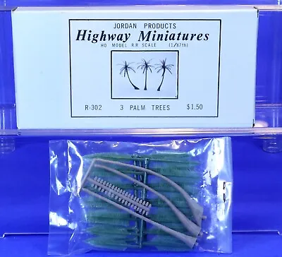 Jordan Products Highway Miniatures HO Scale Set Of 3 Palm Tree Kits R-302 • $5.99