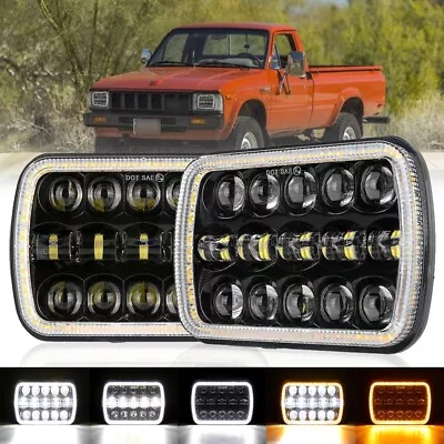 Pair 7x6  5x7  LED Headlights Hi/Lo Beam Turn Signal For Toyota Hilux 1983-2004 • $108.97