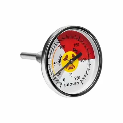 £9.95 • Buy Thermometer For BBQ Smoker Round Dial 0-250°C