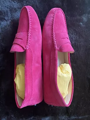 New Genuine Tod’s Pink Suede Driving/loafer Shoes ODD Size EU:R40/L39.5 Uk7/6.5 • £79