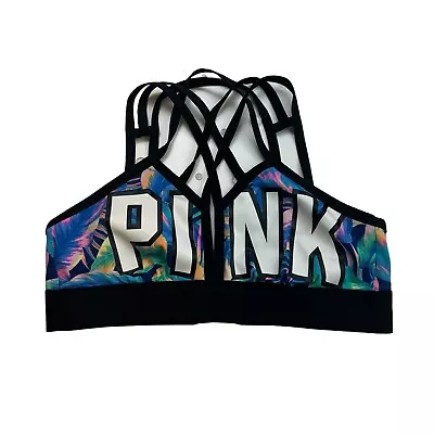 Victoria's Secret PINK Ultimate Lightly Lined Sports Bra Tropical Neon Large • $15