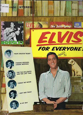 Elvis Presley RARE MINT WAS SEALED GOLD STAMPED PROMO ELVIS FOR EVERYONE/SHRINK! • $34.99