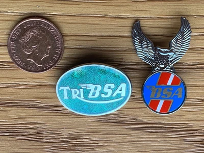 £2.99 • Buy Vintage Original BSA Motorcycle Enamel Pin Badges X 2…Excellent…