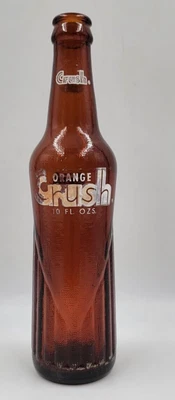 $19 • Buy Orange Crush Soda Brown Amber Glass Bottle  10 Oz. Evanston IL 50+ Years Old