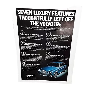 1975 Volvo The Luxury Car Vintage Original Print Ad • $5.99