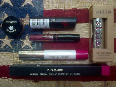 6pc Lipstick Balm & Liner Set: Stila MAC Rimmel Laura Geller BM & New CID • £24.50