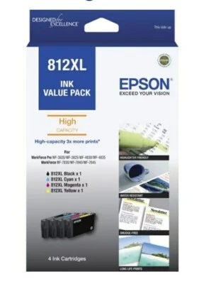 $126.99 • Buy Epson 812XL Ink Value Pack High Capacity BRAND NEW GENUINE