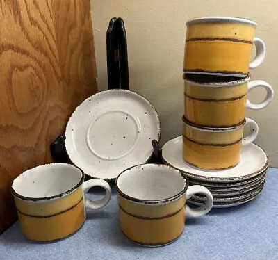 Lot Of 5 Cups & 7 Saucers Stonehenge Midwinter SUN Made In England • £92.56