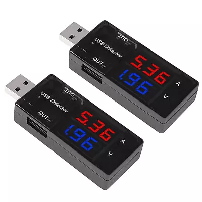 2x USB Charger Doctor Dual Port Current Volt Detector Battery Voltmeter Ammeter • $11.69