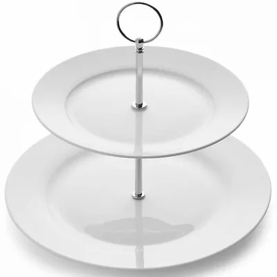 Royal Worcester Serendipity Cake Stand Set Two-Tier Fine Bone China Height 24 • £24.60