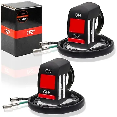 Pair 7/8  Motorcycle Handlebar Kill ON-OFF Latching Switch 12V Scooter Dirt Bike • $10.79