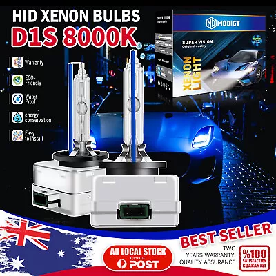 2 X D1S 35W 8000K FACTORY XENON OEM REPLACEMENT HID BULBS HEADLIGHT LAMP • $43.79