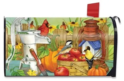 Autumn Display Magnetic Mailbox Wrap Cover Standard Size Fall Birds Pumpkins • $19.31