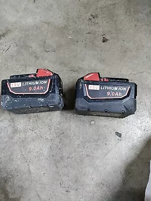 Milwaukee 18v Lithium Ion 9.0 Ah Battery 2 Pack • $90