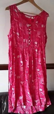 Lazy Jacks Pink Patterned Sun Dress - Size 18/20 • £9.99