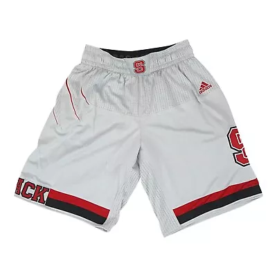 NC State Wolfpack Men's Primary Logo Stone Grey Basketball Performance Shorts • $149.99