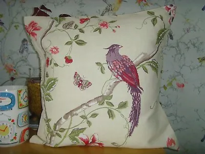 MADE  In LAURA ASHLEY CREAM SUMMER PALACE LINEN   PRINT  CUSHION COVER 16in Pad • £9.99