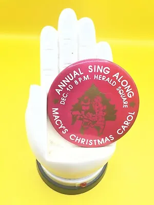 Macy’s Dept Store EMPLOYEE BADGE Christmas Carol Singalong NYC Herald Square 3” • $64.99