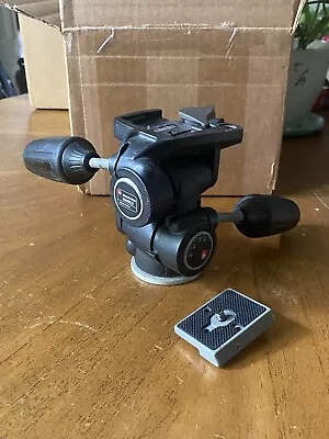 Manfrotto 804RC2 3-Way Pan/Tilt Head W/ QR Plate Made In Italy Bogen/Manfrotto • $40