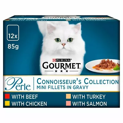 £11.49 • Buy Gourmet Perle Connoisseur Collection Mix Flavour 12x85g  Cat Food 