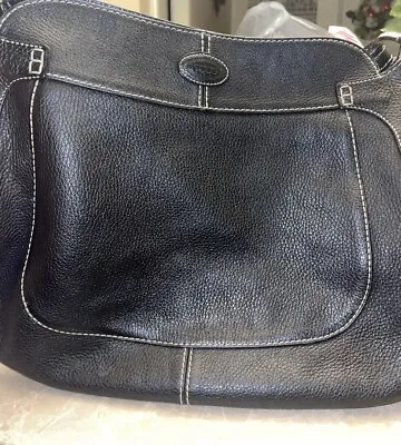 TOD’S Vintage Luxury Designer Black Leather Shoulder Bag • $17