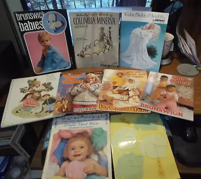 Lot Of 9 Vintage Knitting Pattern Books - Babies / Children Patterns • $45