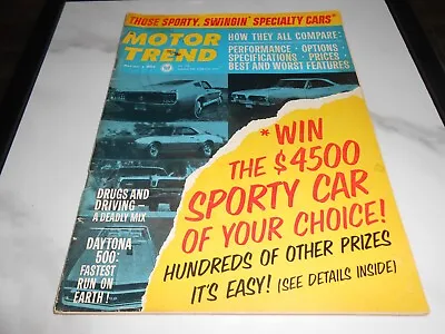 Motor Trend May 1967 Mustang Camaro Barracuda Cougar Firebird Marlin • $3