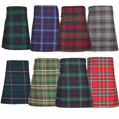 New Adult Scottish Wedding Mens Kilt 8 Yard Polyviscose Range Of Tartans BNWT • £60