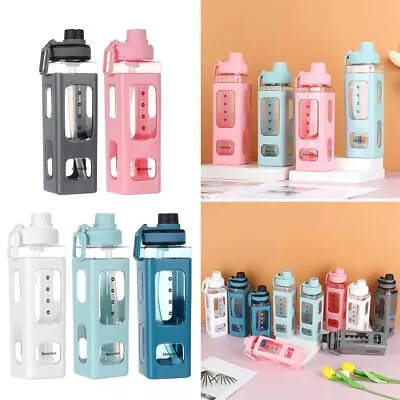 Capacity Sports Student Portable Concise Water Bottle Plastic Cup Straw Cup • $16.85