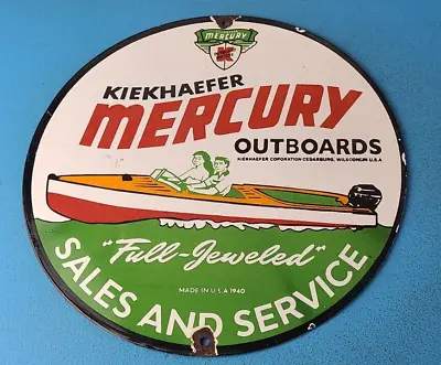 Vintage Mercury Outboards Porcelain Marine Gas For Sale Dock Man Cave Pump Sign • $145.47