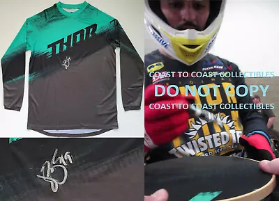 Justin Bogle Supercross Motocross Signed Monster Jersey COA Proof Autographed • $349.99