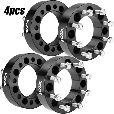 4PC 2  8x6.5 Wheel Spacers Adapters 14x1.5 Studs For Chevy C2500/3500 GMC Trucks • $118.29