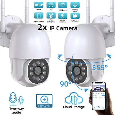 £50.99 • Buy UK 1080P IP Camera Wireless WIFI Outdoor CCTV HD PTZ Smart Home Security IR Cam