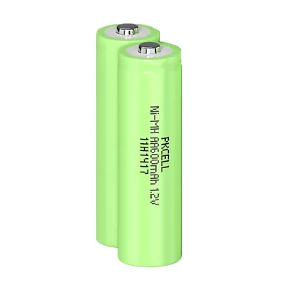 2 X Rechargeable AA Batteries Ni-MH AA 1.2v 600mAh Ni-MH Batteries PKCELL US • $4.99