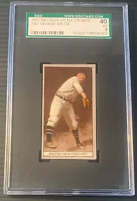 1912 T207 Recruit Little Cigars Geroge Wiltse SGC 3 **New York Nationals** • $110