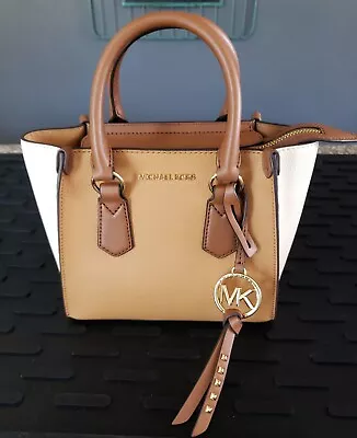 Michael Kors Kris Small Satchel Leather Peanut Multi Nwt Msrp $ 298.00 Authentic • $109.99