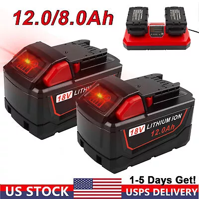 Battery For Milwaukee For M18 18V 12.0AH Extended Lithium 48-11-1812 Or Charger • $119.98