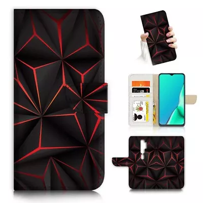 ( For Oppo A9 2020 ) Wallet Flip Case Cover PB24173 Abstract Tech • $12.99