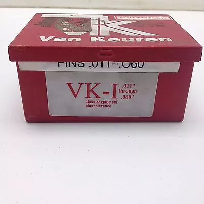 Van Keuren Pin Gauges VK-I .011 -.060  Plus Class ZZ  #2279 • $10