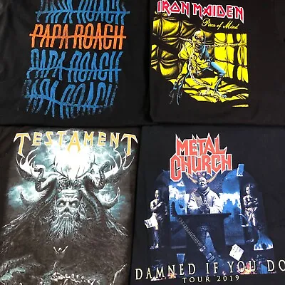 4 Band Tee Bundle ALL SIZE LARGE Testament Iron Maiden Metal Church Iron Maiden • $39