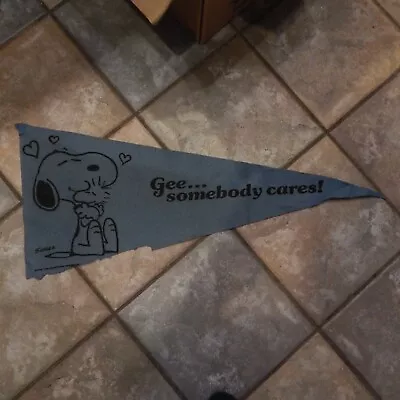 Peanuts And Snoopy Pennant Or Banner - Circa 1966 • $19.99