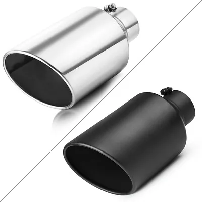 Inlet 4  Outlet 8  - 15  Long Stainless Steel Rolled Edge Exhaust Tip Diesel • $56