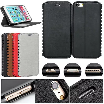 New Designer Stylish Leather Flip Slim Wallet Stand Case Cover For Mobile Phones • £3.25